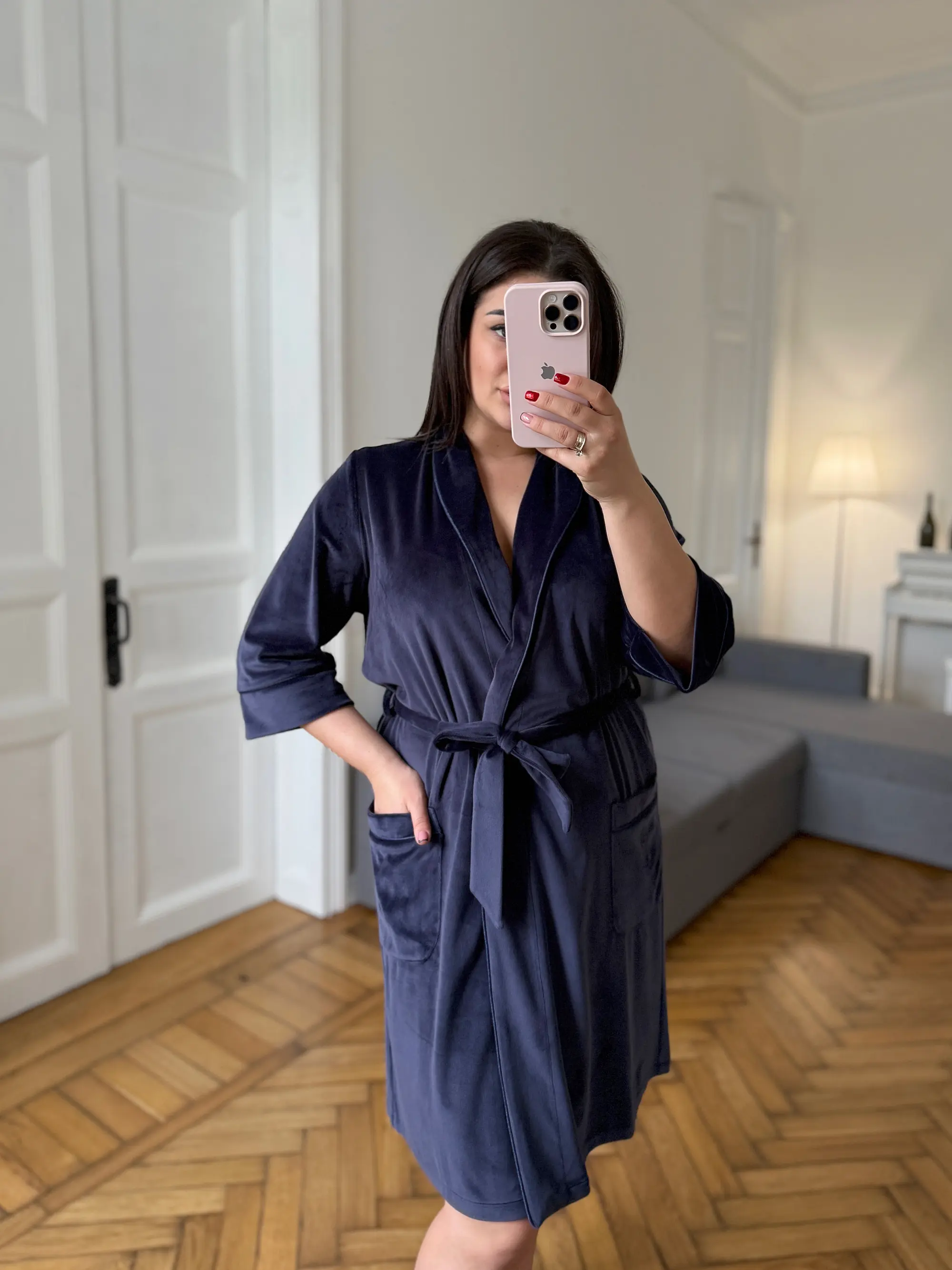 Халат синій ХВ 706-12 Julia