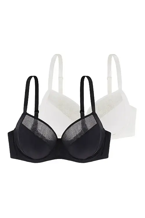 Бюстгальтер Luca комплект 2 шт black/ivory D001798ME019 Dorina