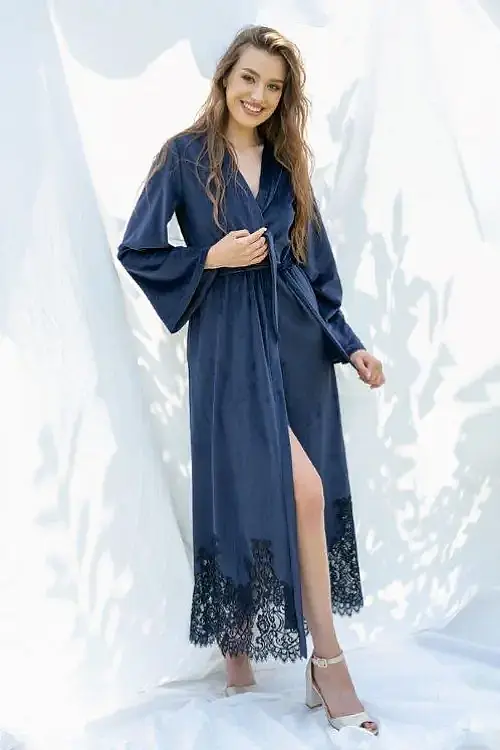 Халат navy blue 2327 Shato