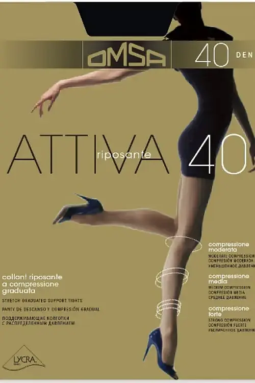 Колготки Attiva 40 nero 269 OMSA