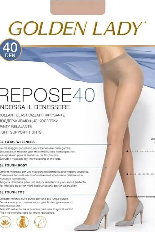 Колготки Repose 40 nero 36GYR Golden Lady, Італія