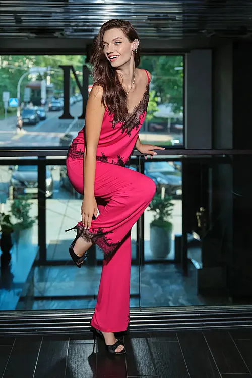 Піжама fuchsia/black 03331 Effetto, Італія